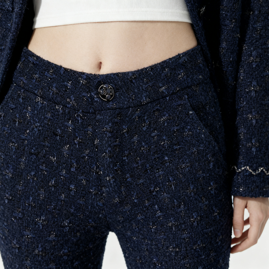 Crew Neck Tweed Two-Piece Set A10301