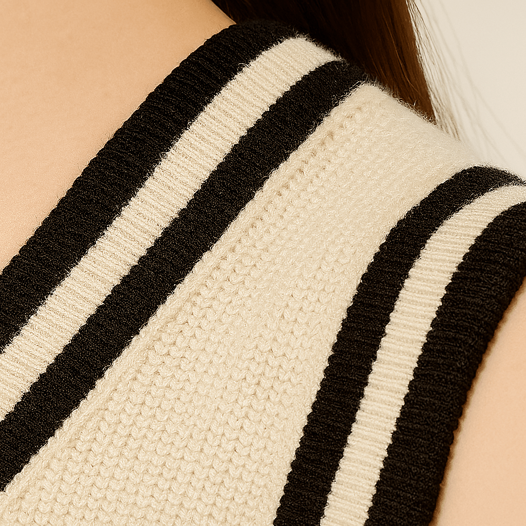 [M31N] Korean style simple embroidered vest for women 10048 - M31N