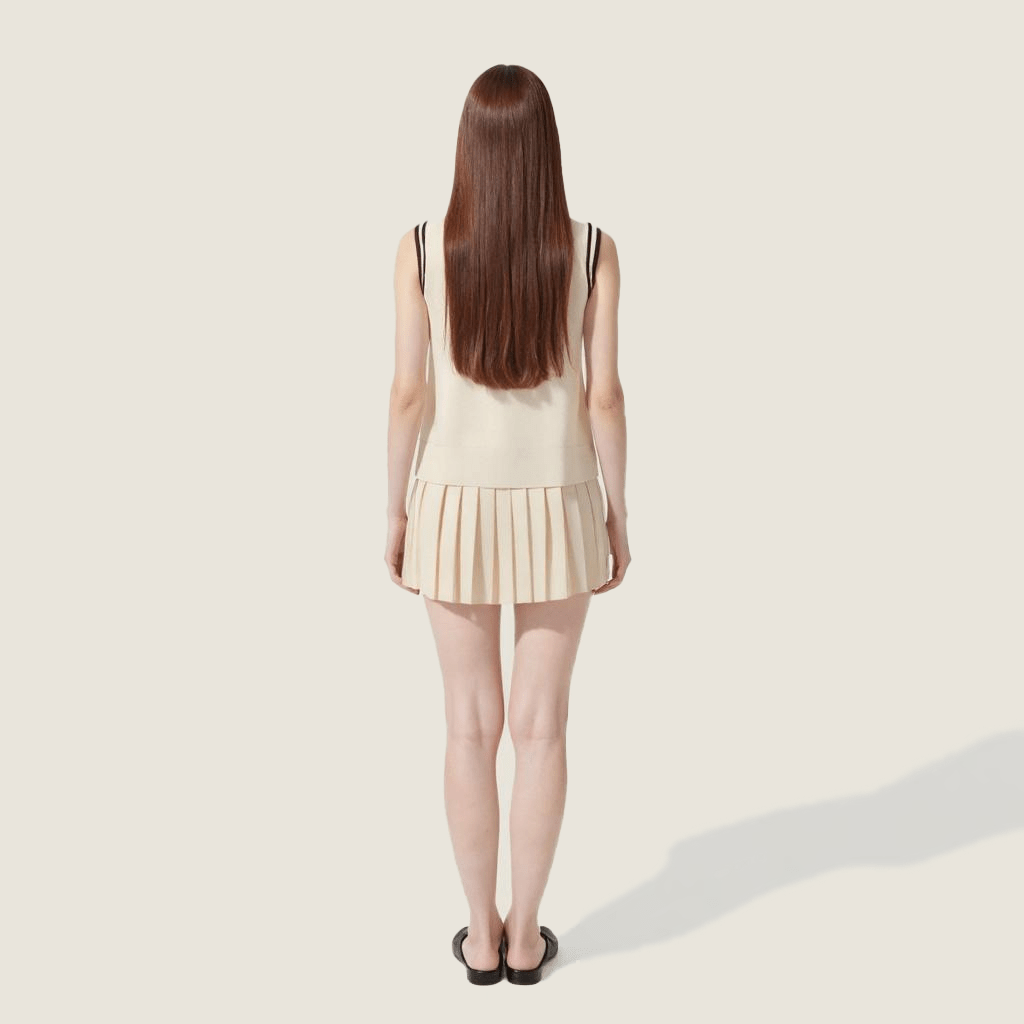 [M31N] Korean style simple embroidered vest for women 10048 - M31N
