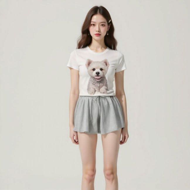 [M31N] Short skirt, sporty style, gray and navy blue, cute, elegant, for women 10050 - M31N