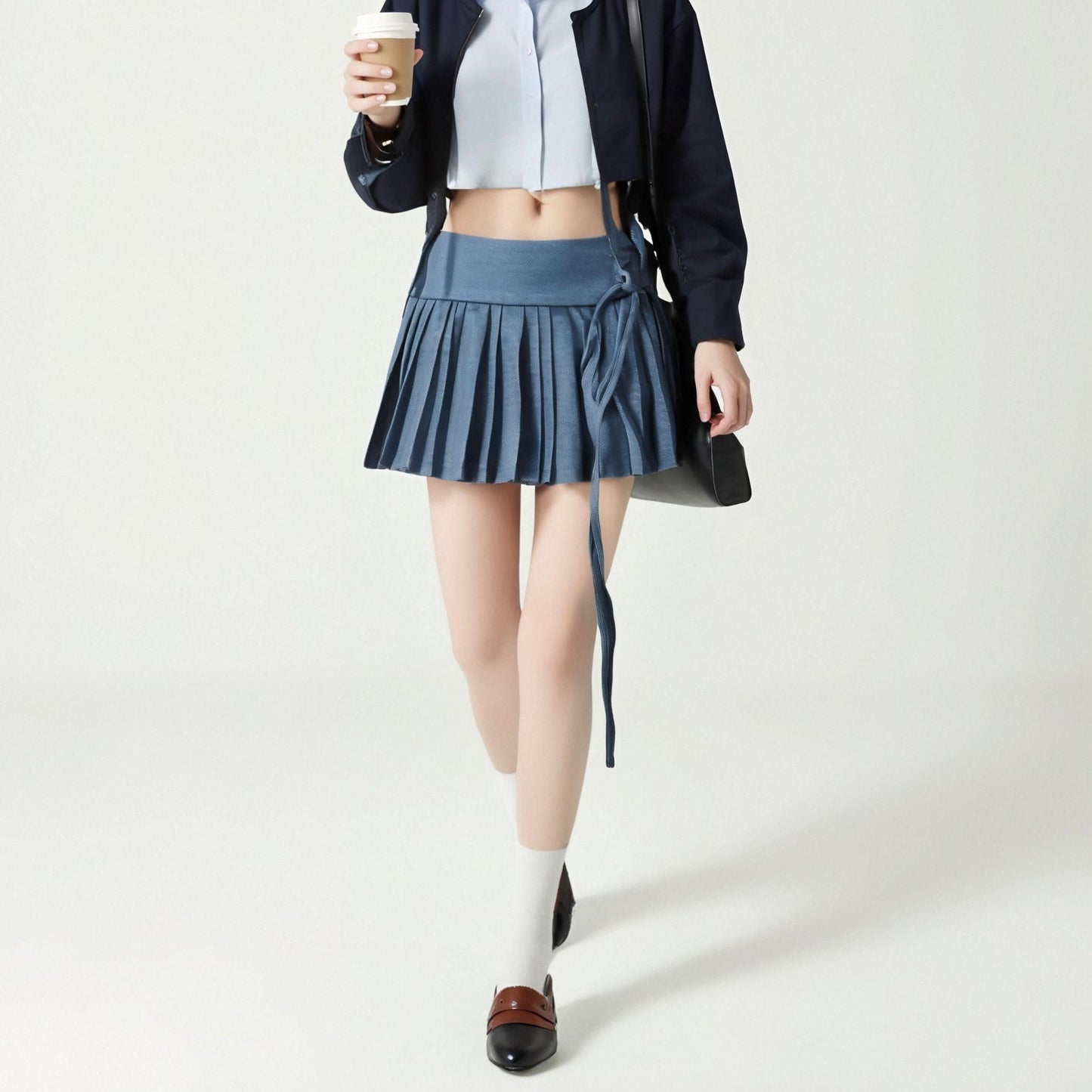 [M31N] Womens 3D Ruched Denim Skirt Sweet Casual Style 10025 - M31N