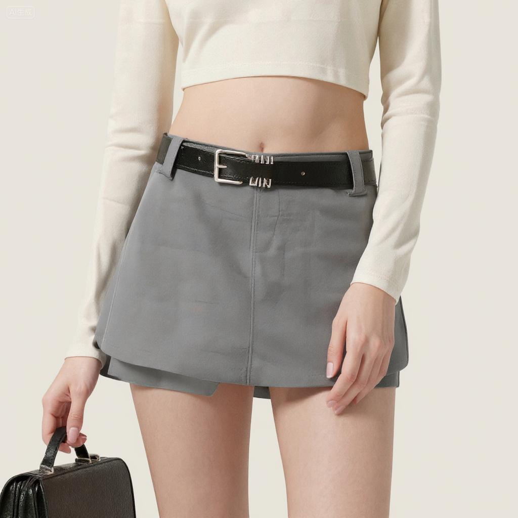 Women's High Waist Pleated Skort with Soft Lining and Breathable Fabric A10041