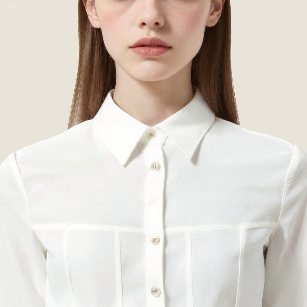 Women's Cropped Button-Down Shirt-Trendy Long Sleeve Collared Corset Top A10011