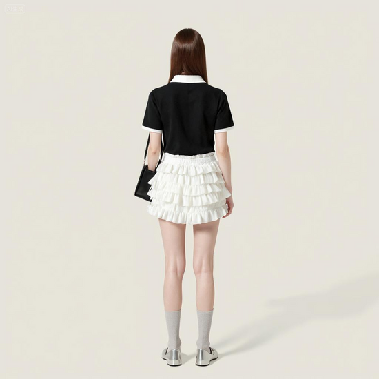 Women's Cute Layered Short Mini Skirt Fluffy Style A10070