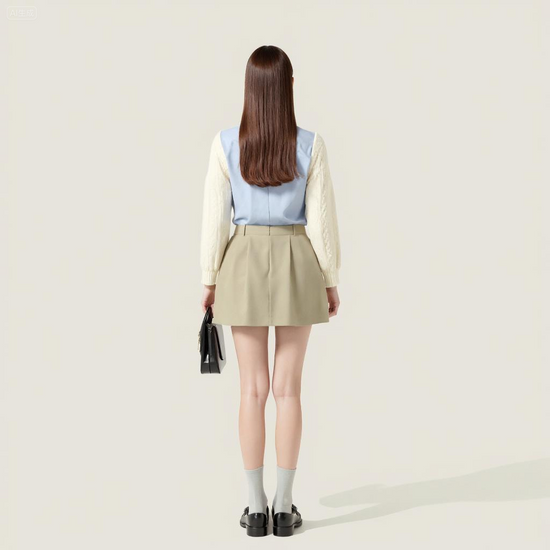 Women's High-Waisted Mini Skirt Trendy Casual Skirt A10026