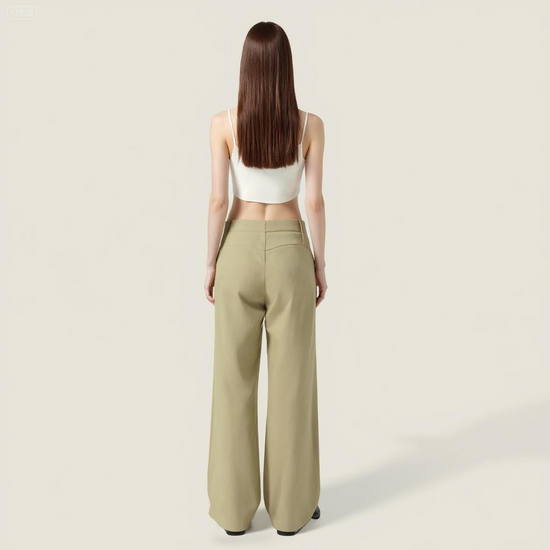 Women's Relaxed Fit Utility Pants High Rise Functional Style A10012
