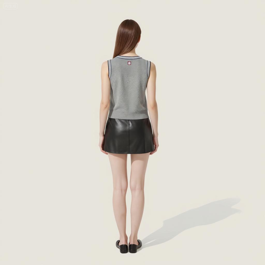 Wool-Blend Knit Vest A10016