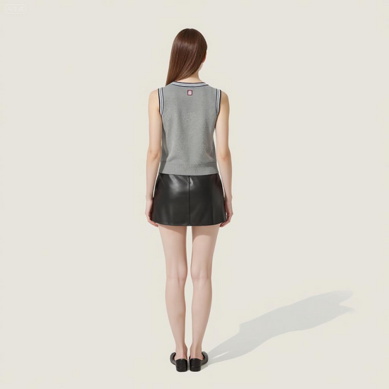 Wool-Blend Knit Vest A10016