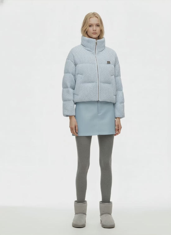 Frost Blue Chevron Down Jacket